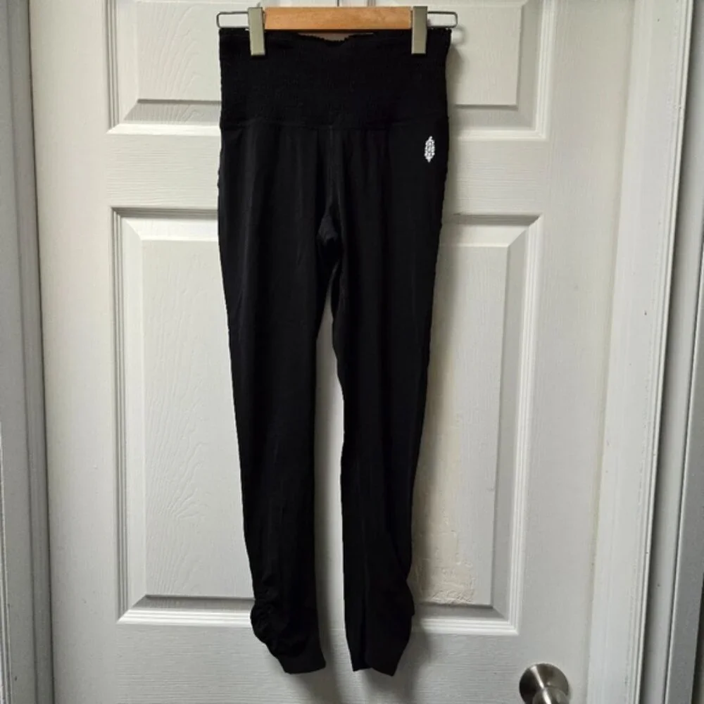 Free People Movement FP Black Ruched Waist Leggings - Picture 2 of 8